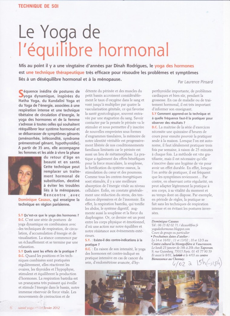 Le yoga de l'équilibre hormonal
